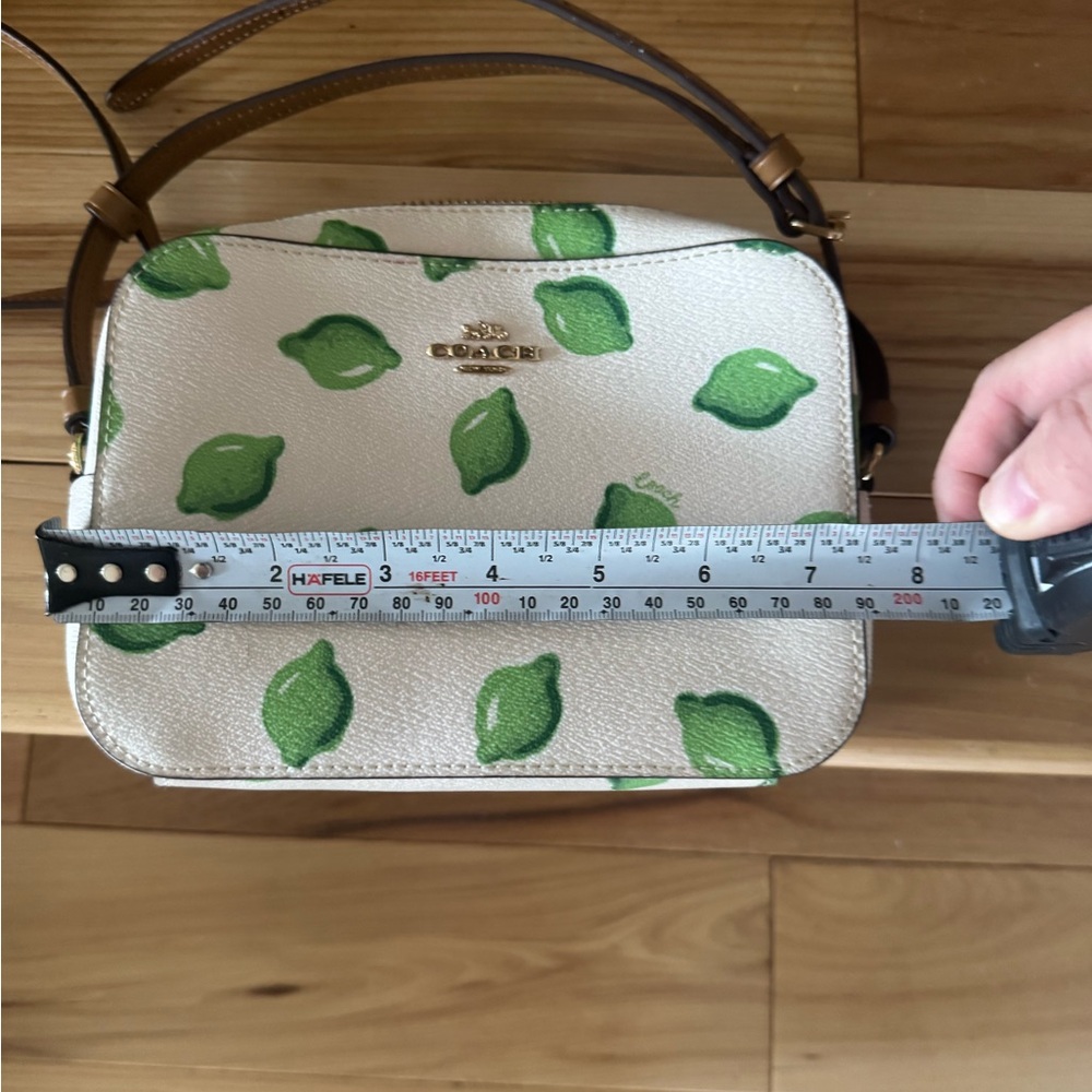 Coach White and Green Lime Crossbody Camera Style Bag - Picture 12 of 16